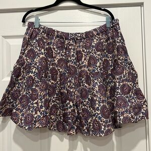 NWT J.Crew paisley linen mini skirt